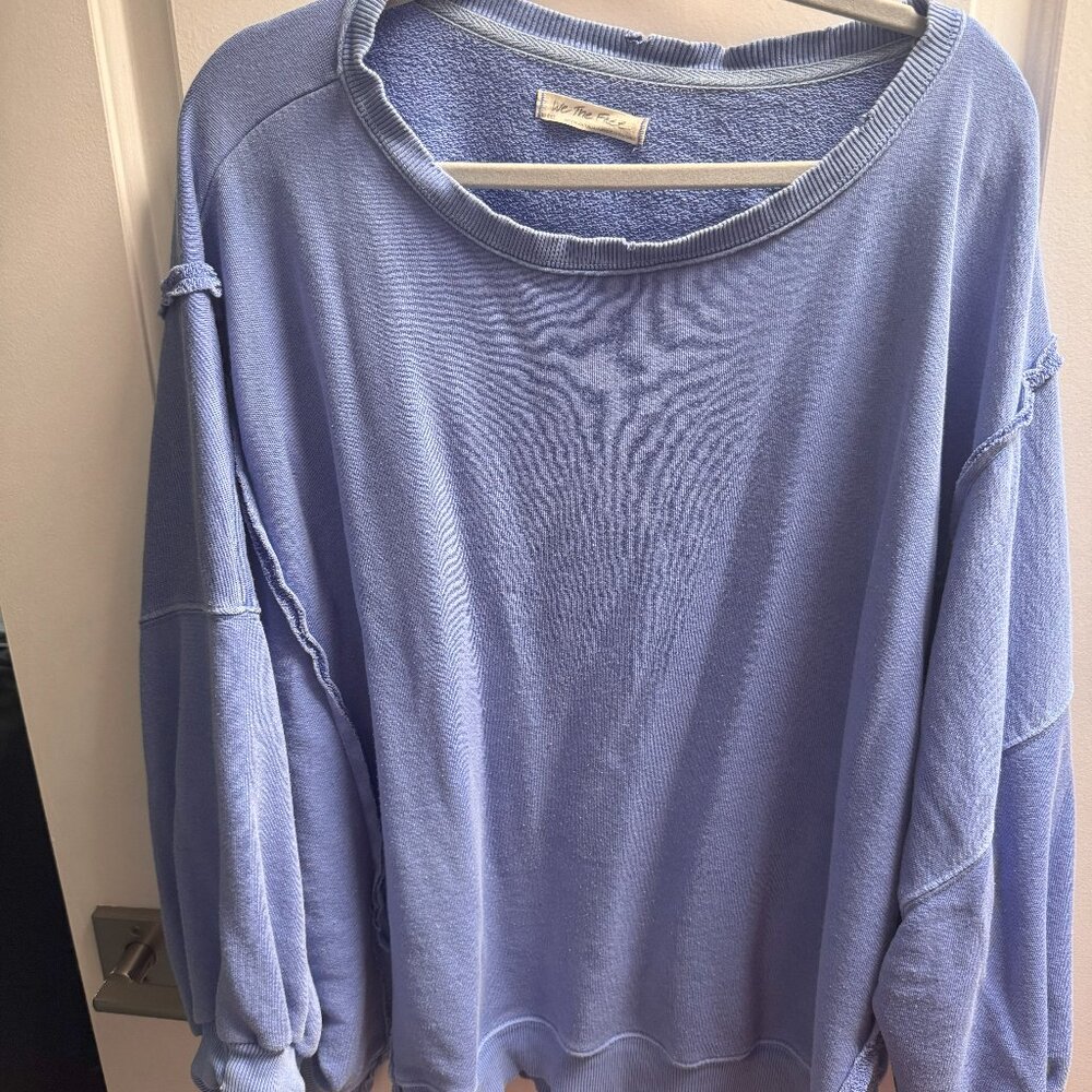 Free People Camden Sweatshirt - Blue Irise